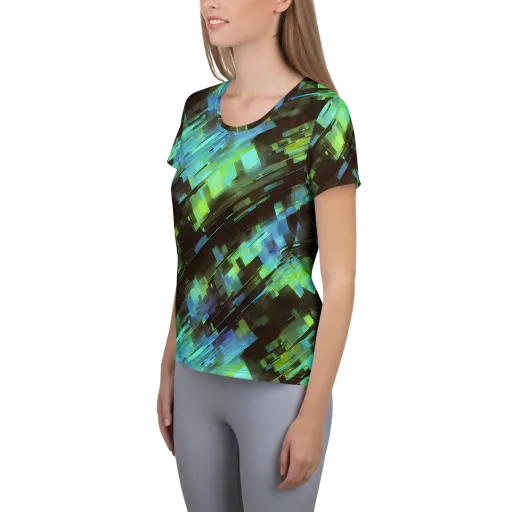 Cyber Shard on a Women's Athletic T-Shirt