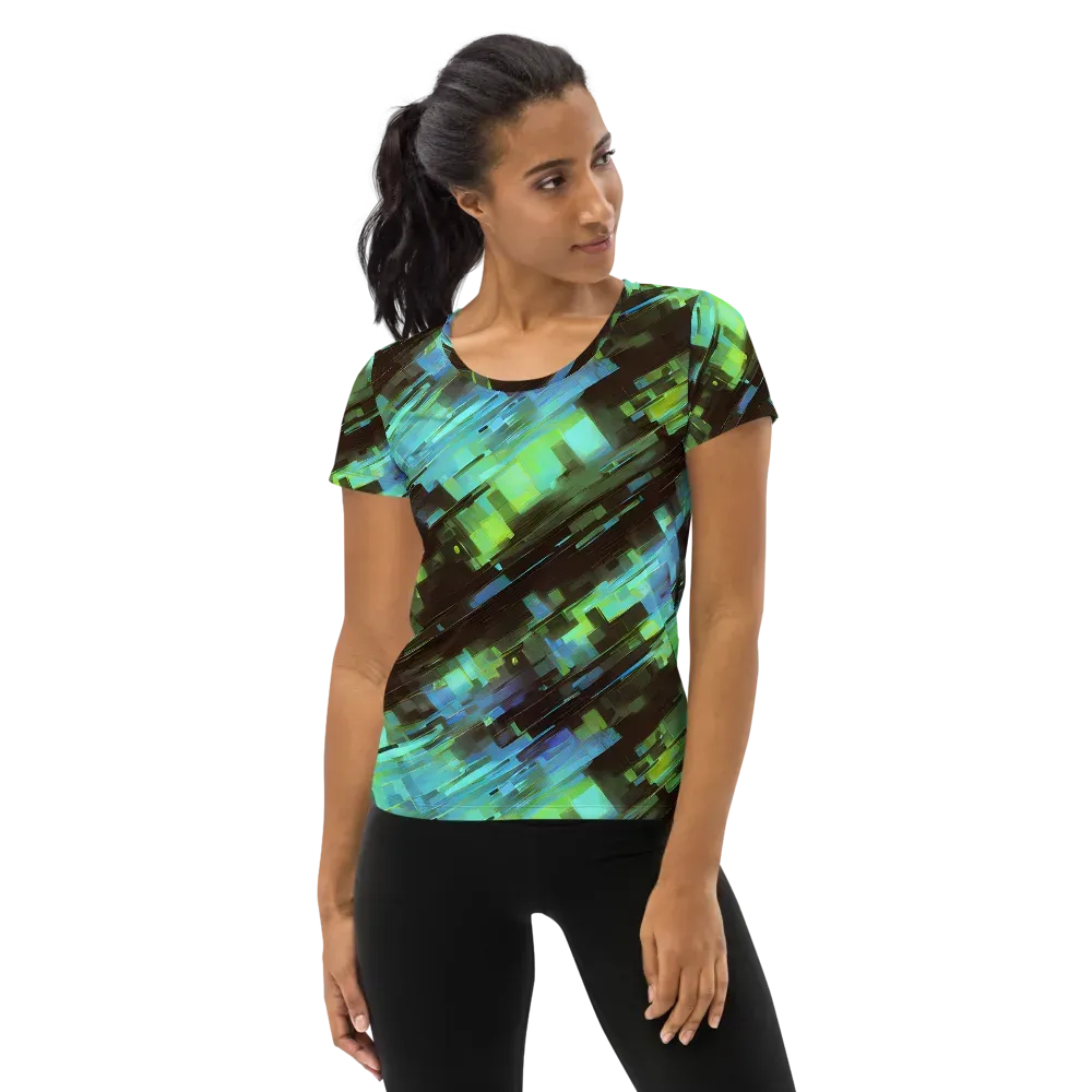 Cyber Shard on Women's Athletic T-Shirt — Front