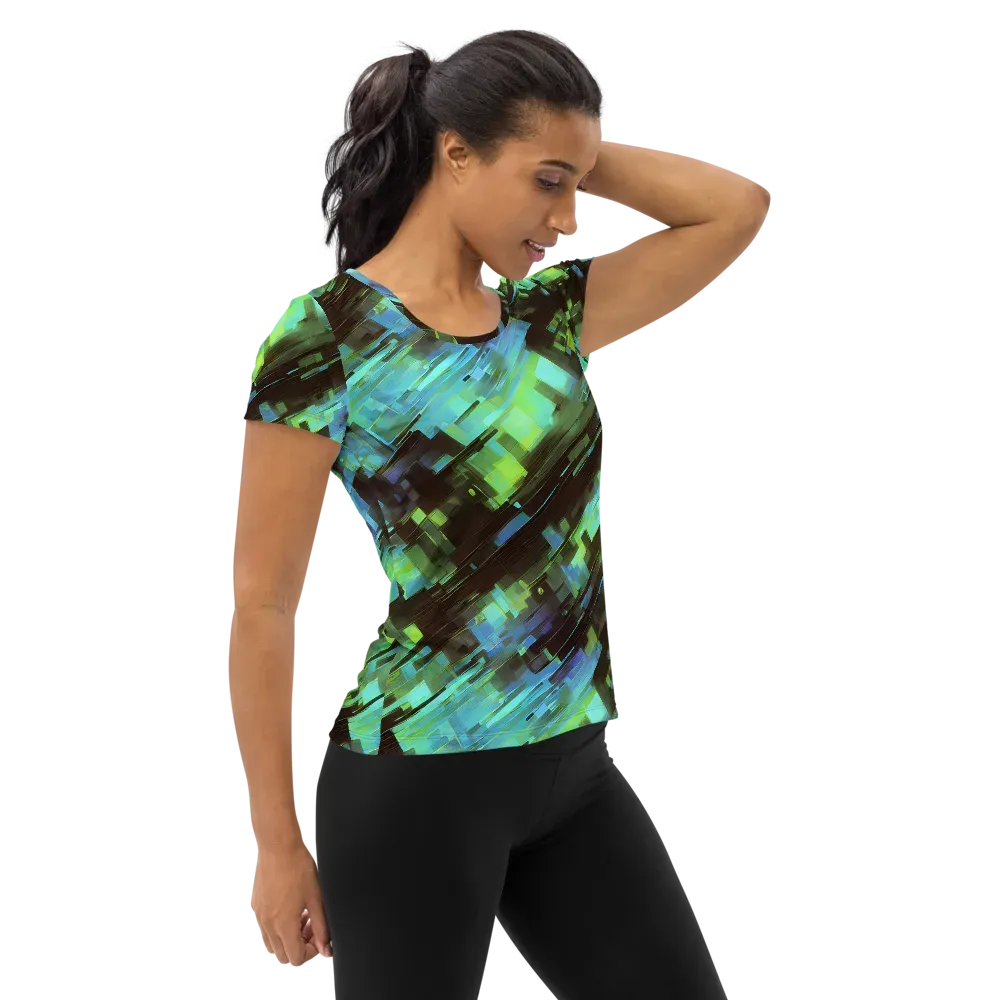Cyber Shard on Women's Athletic T-Shirt — Right