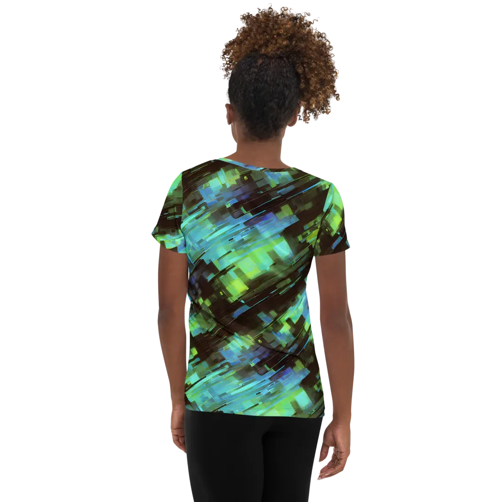 Cyber Shard on Women's Athletic T-Shirt — Back