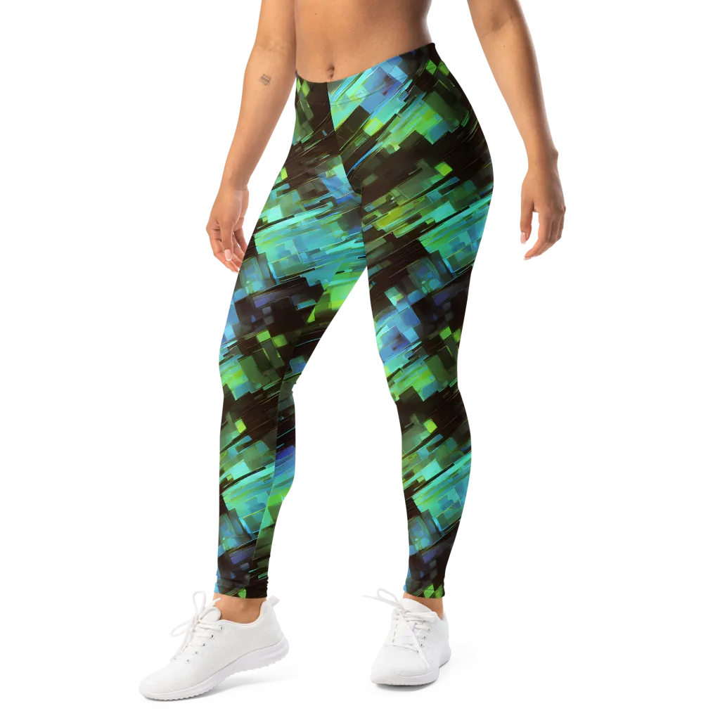 Cyber Shard on Leggings — Left Front