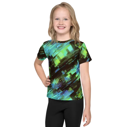 Cyber Shard on a Kids Crew Neck T-Shirt