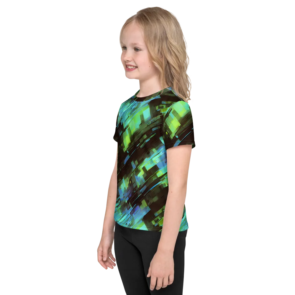 Cyber Shard on Kids Crew Neck T-Shirt — Left