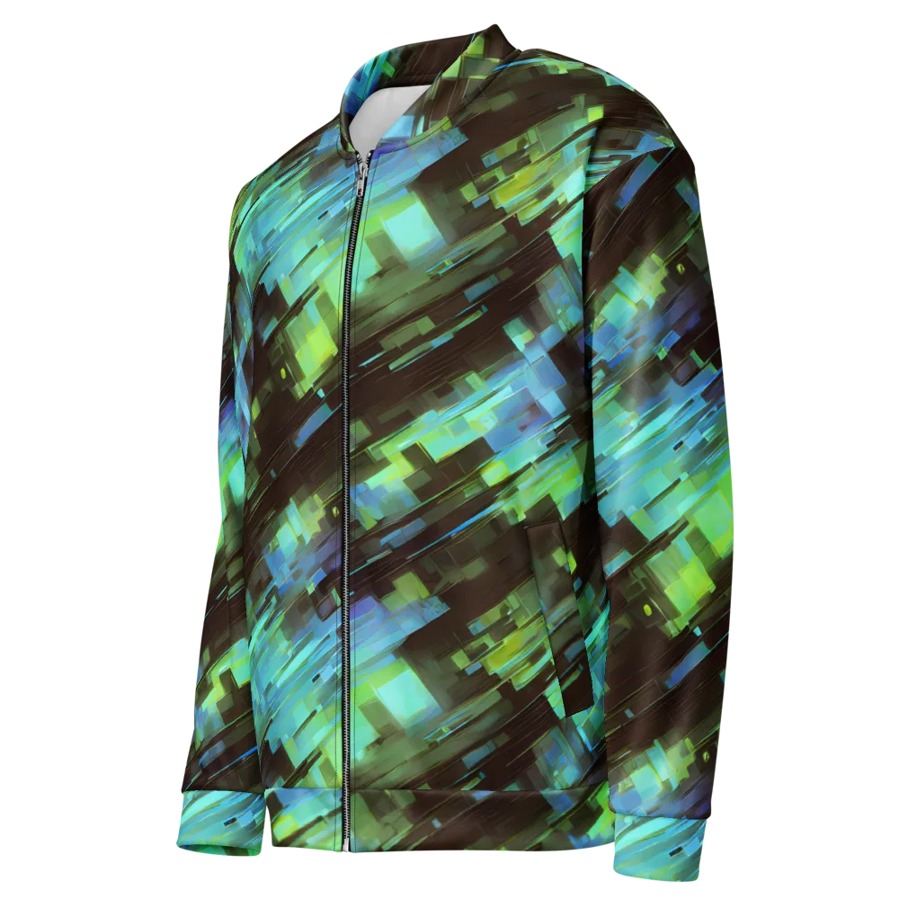 Cyber Shard on Bomber Jacket — Left Front