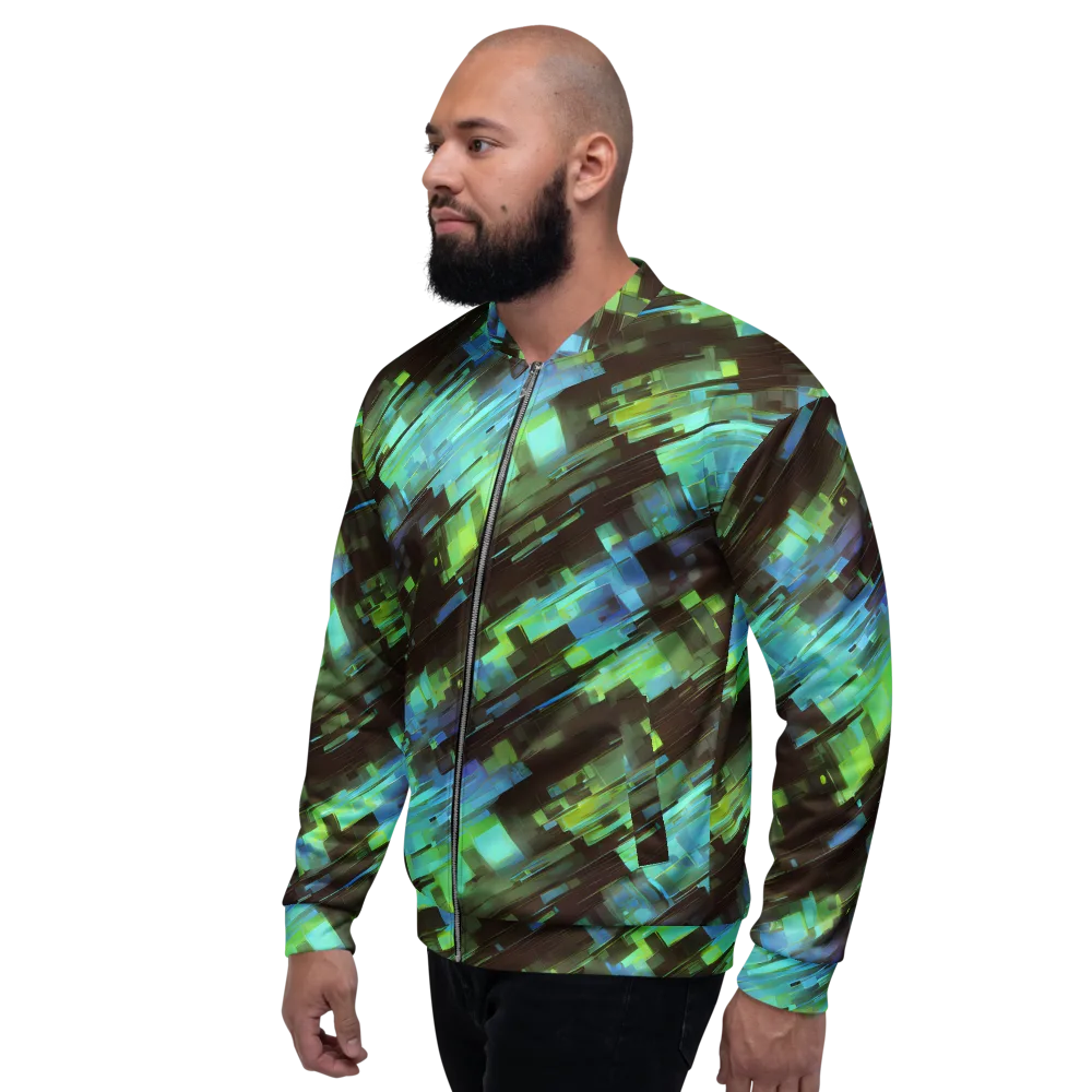 Cyber Shard on Bomber Jacket — Left