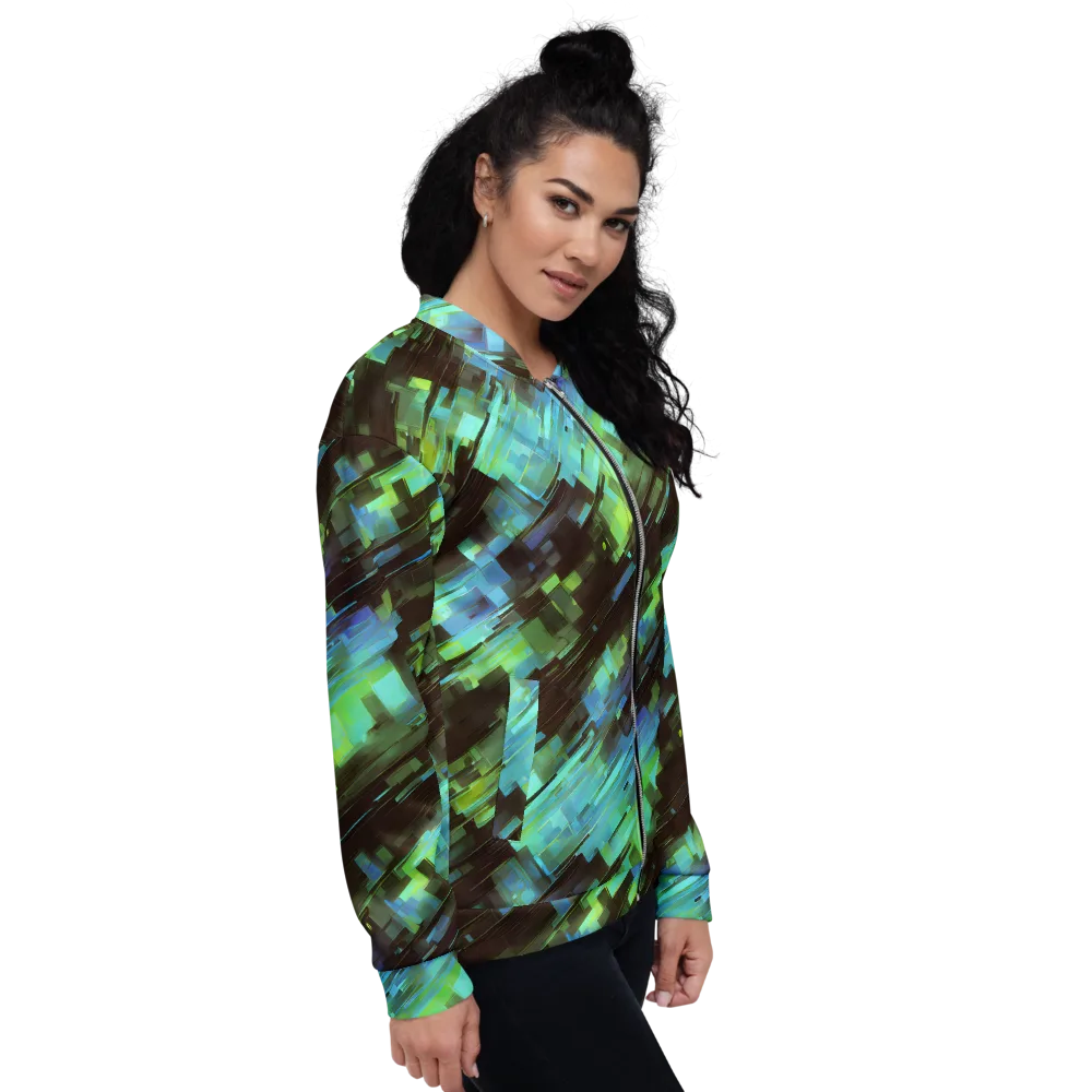 Cyber Shard on Bomber Jacket — Right