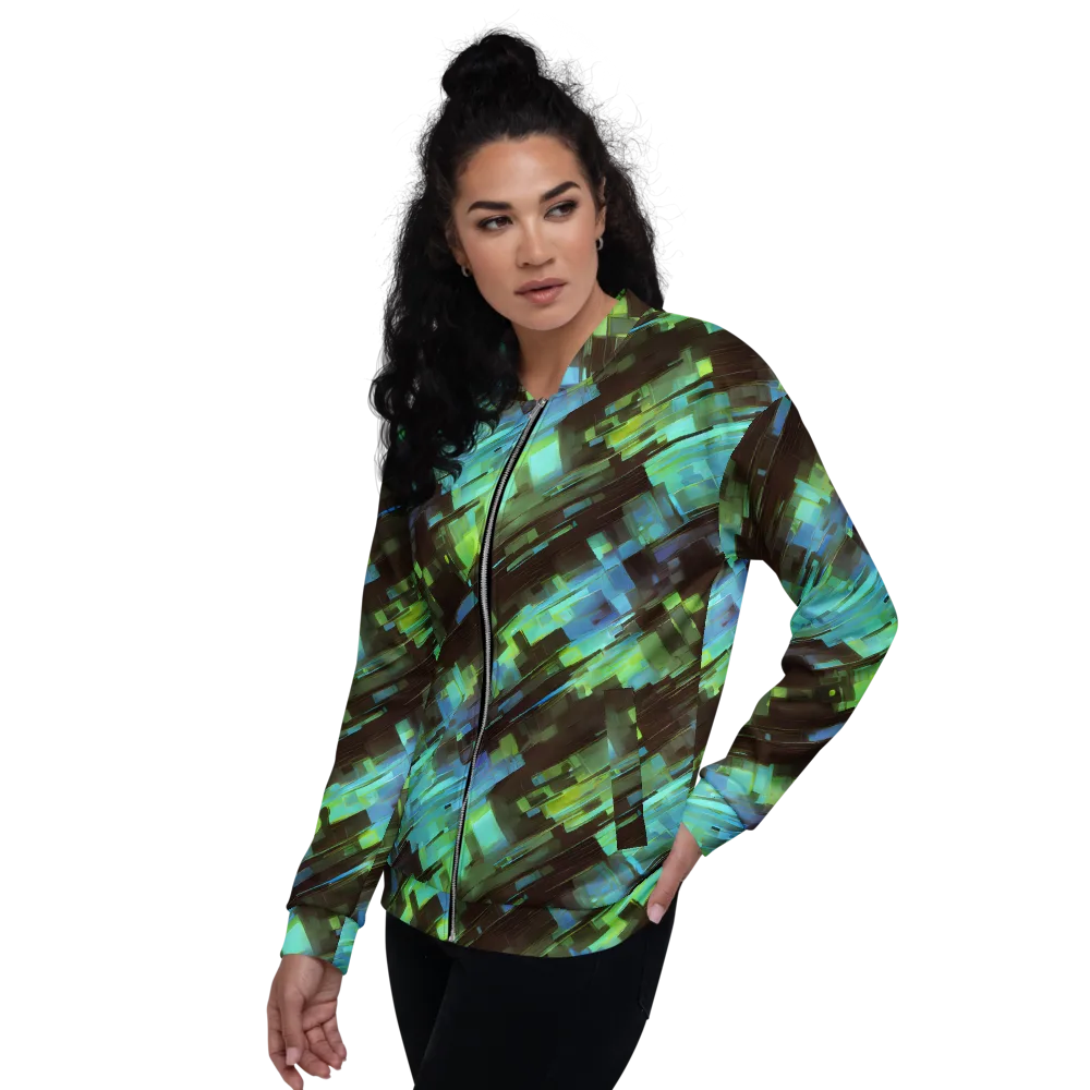 Cyber Shard on Bomber Jacket — Left