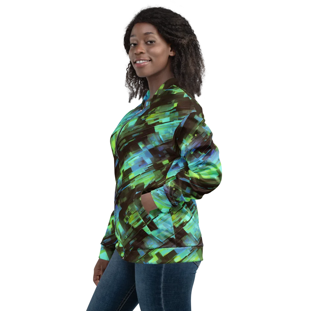 Cyber Shard on Bomber Jacket — Left