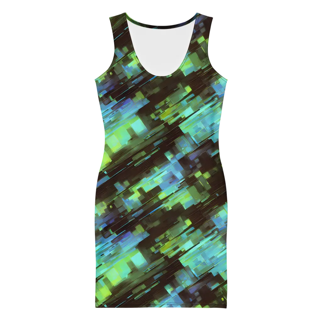 Cyber Shard on Bodycon Dress — Front