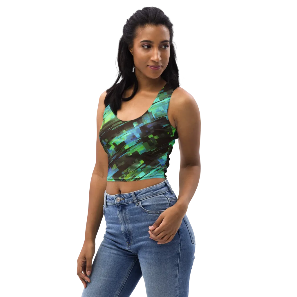 Cyber Shard on Crop Top — Left Front
