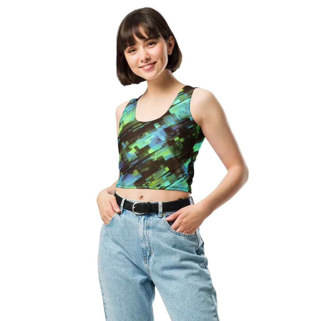 Cyber Shard on Crop Top — Front
