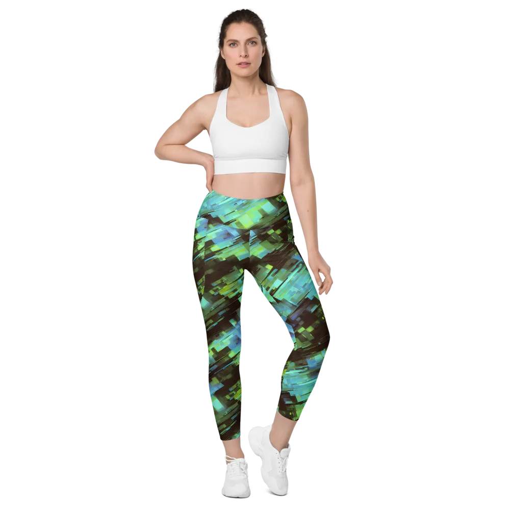 Cyber Shard on Leggings with Pockets — Front