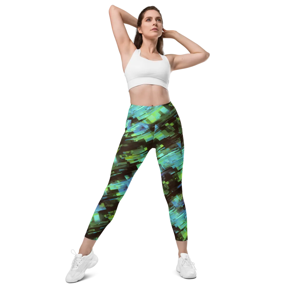 Cyber Shard on Leggings with Pockets — Front