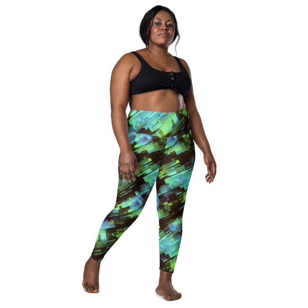 Cyber Shard on Leggings with Pockets — Front