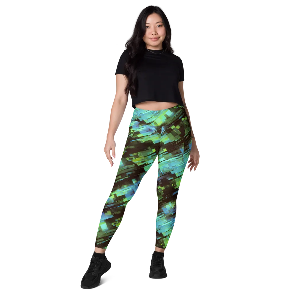 Cyber Shard on Leggings with Pockets — Front