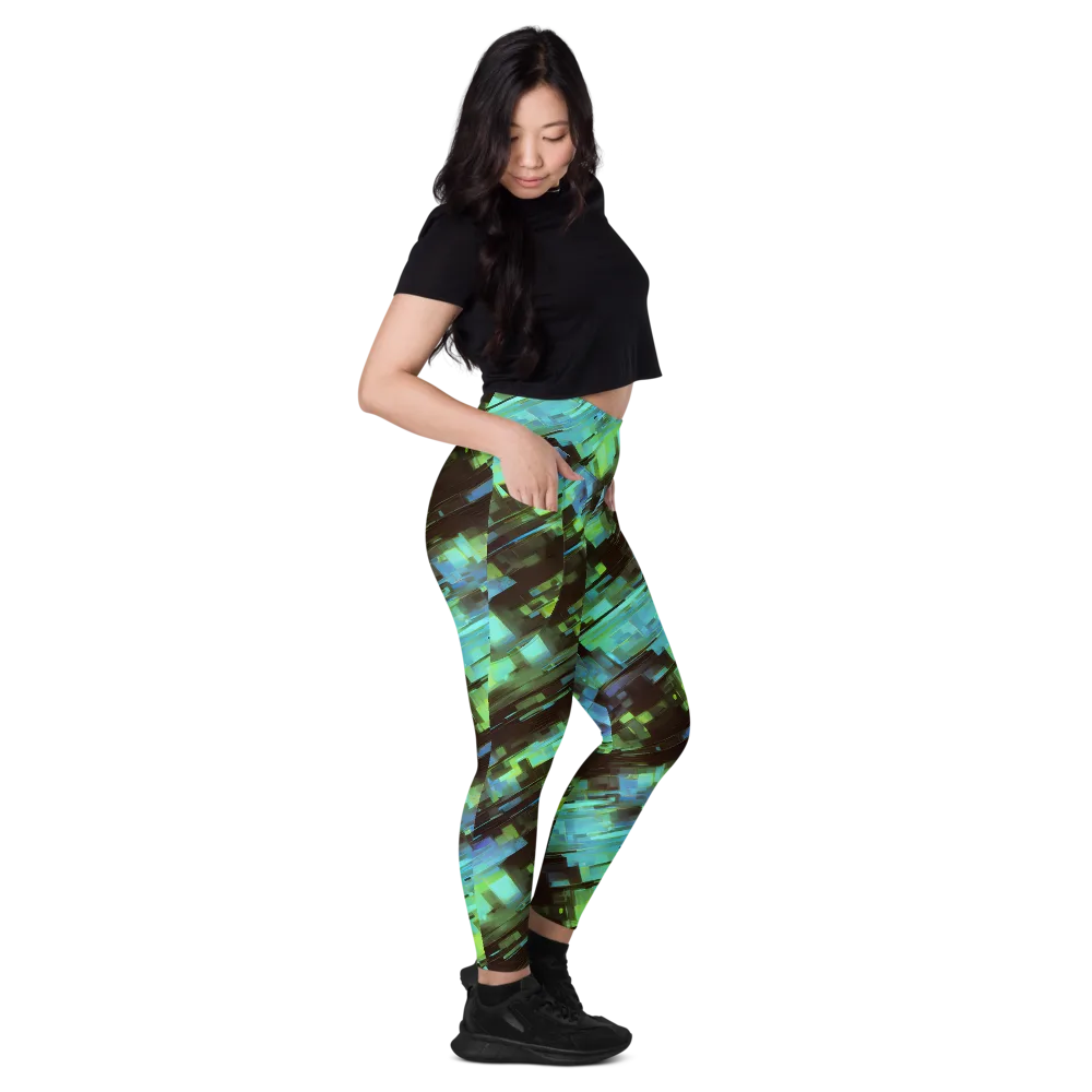 Cyber Shard on Leggings with Pockets — Right