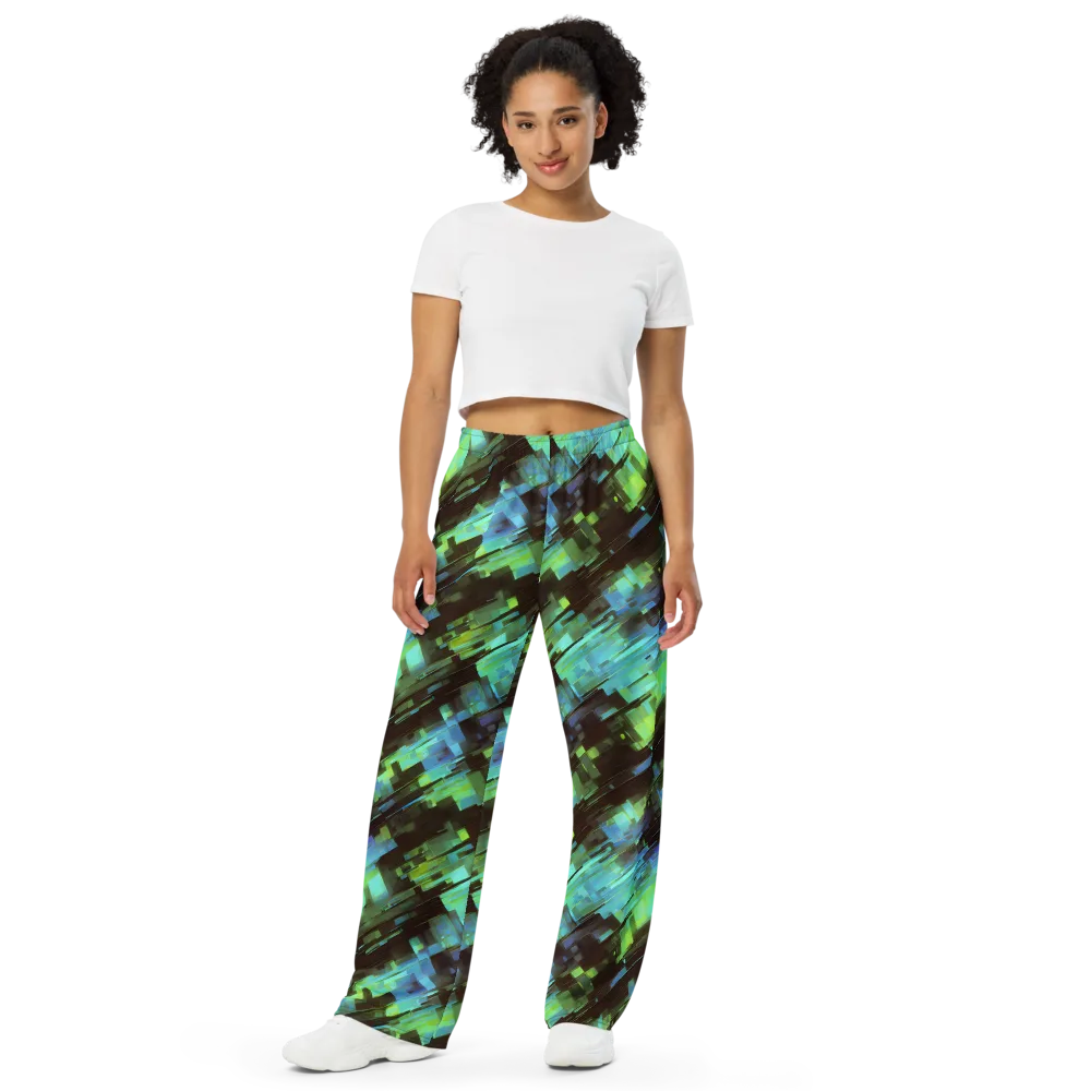 Cyber Shard on Wide-Leg Pants — Front