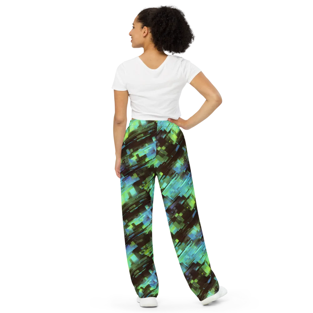 Cyber Shard on Wide-Leg Pants — Back