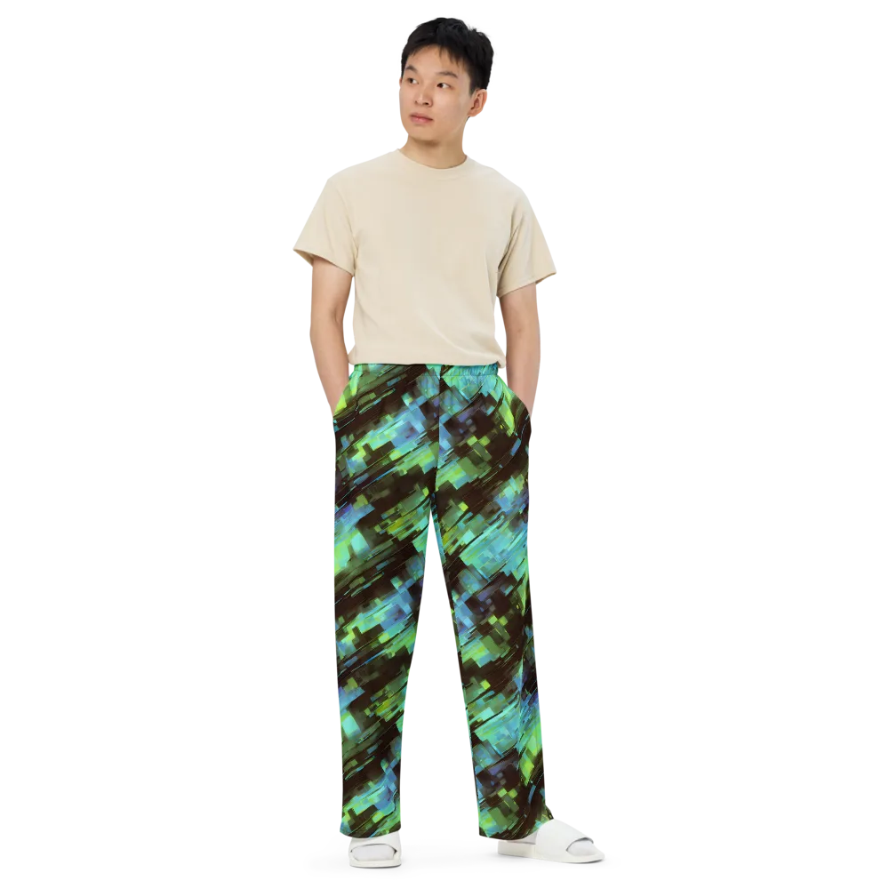 Cyber Shard on Wide-Leg Pants — Front