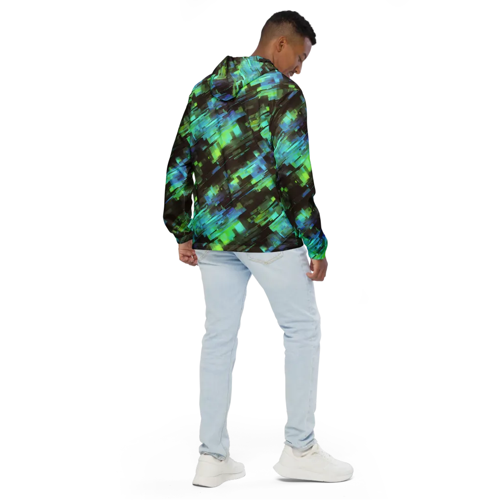 Cyber Shard on Men's Windbreaker — Back