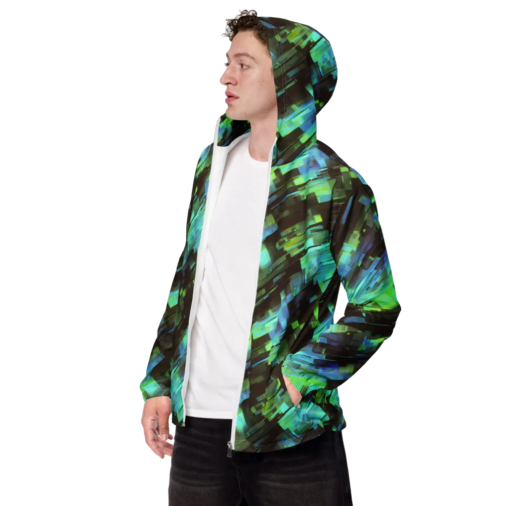 Cyber Shard on Men's Windbreaker — Left Front