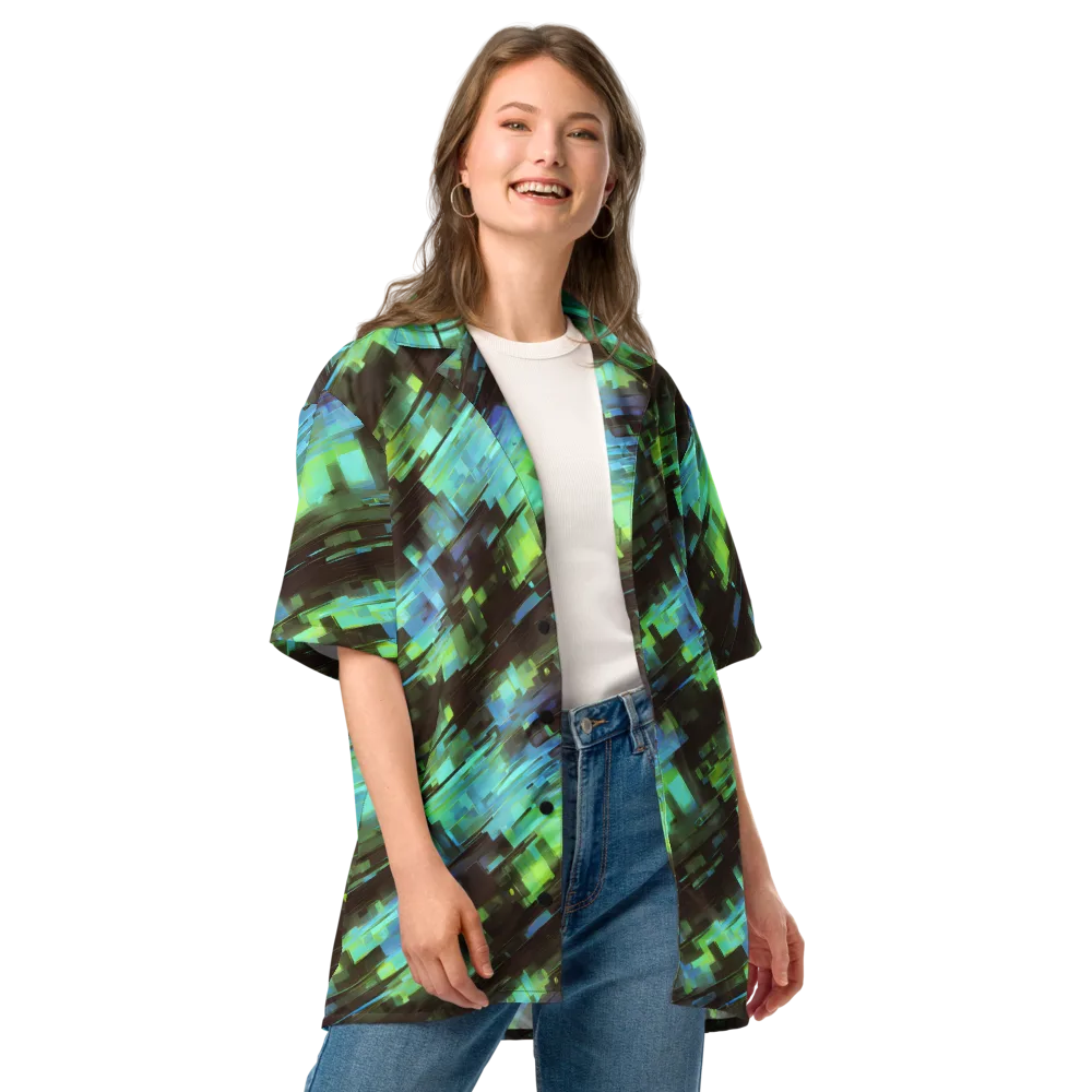 Cyber Shard on Button Shirt — Front