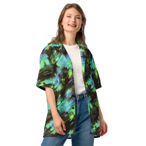 Cyber Shard on a Button Shirt