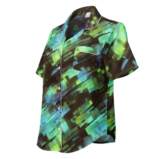 Cyber Shard on a Women's Short Sleeve Pajama Top