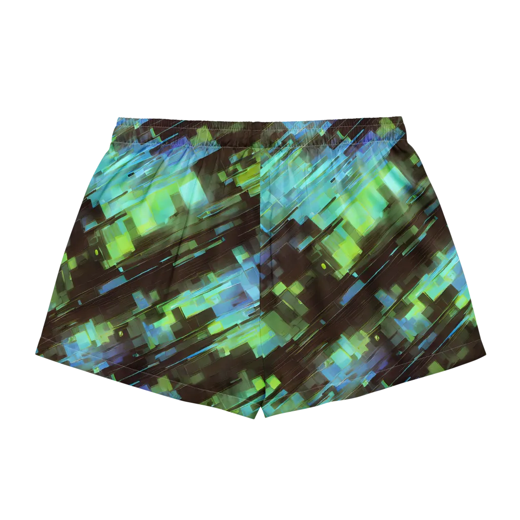 Cyber Shard on Women's Pajama Shorts — Back