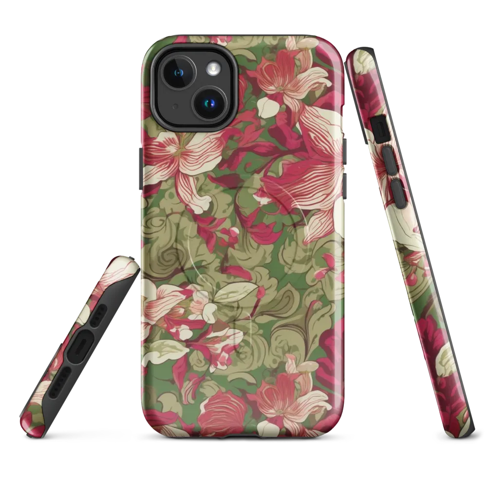 Burgundy Botanica on MagSafe Tough Case for iPhone® — Front