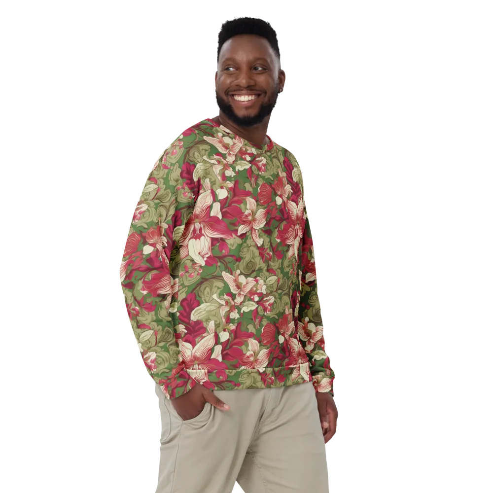 Burgundy Botanica on Sweatshirt — Front