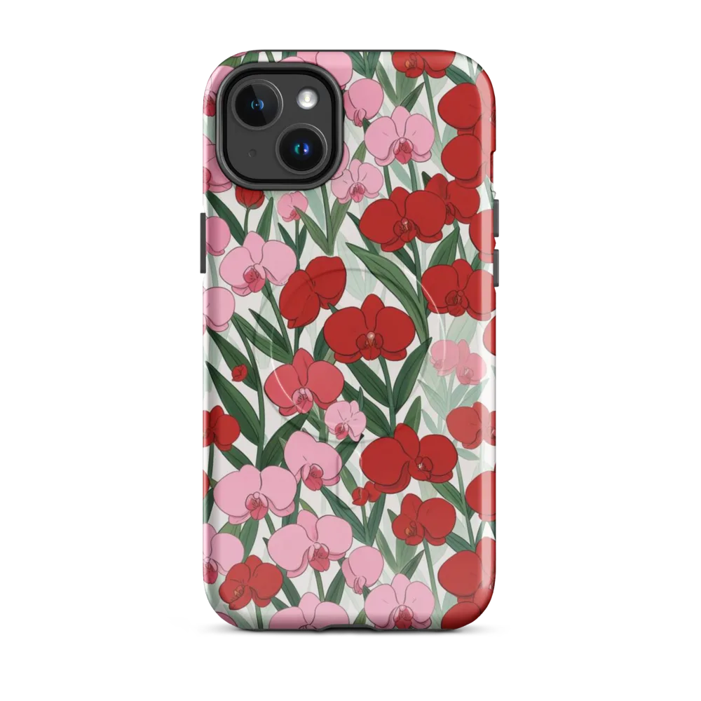 Crimson Orchid Garden on MagSafe Tough Case for iPhone® — Front