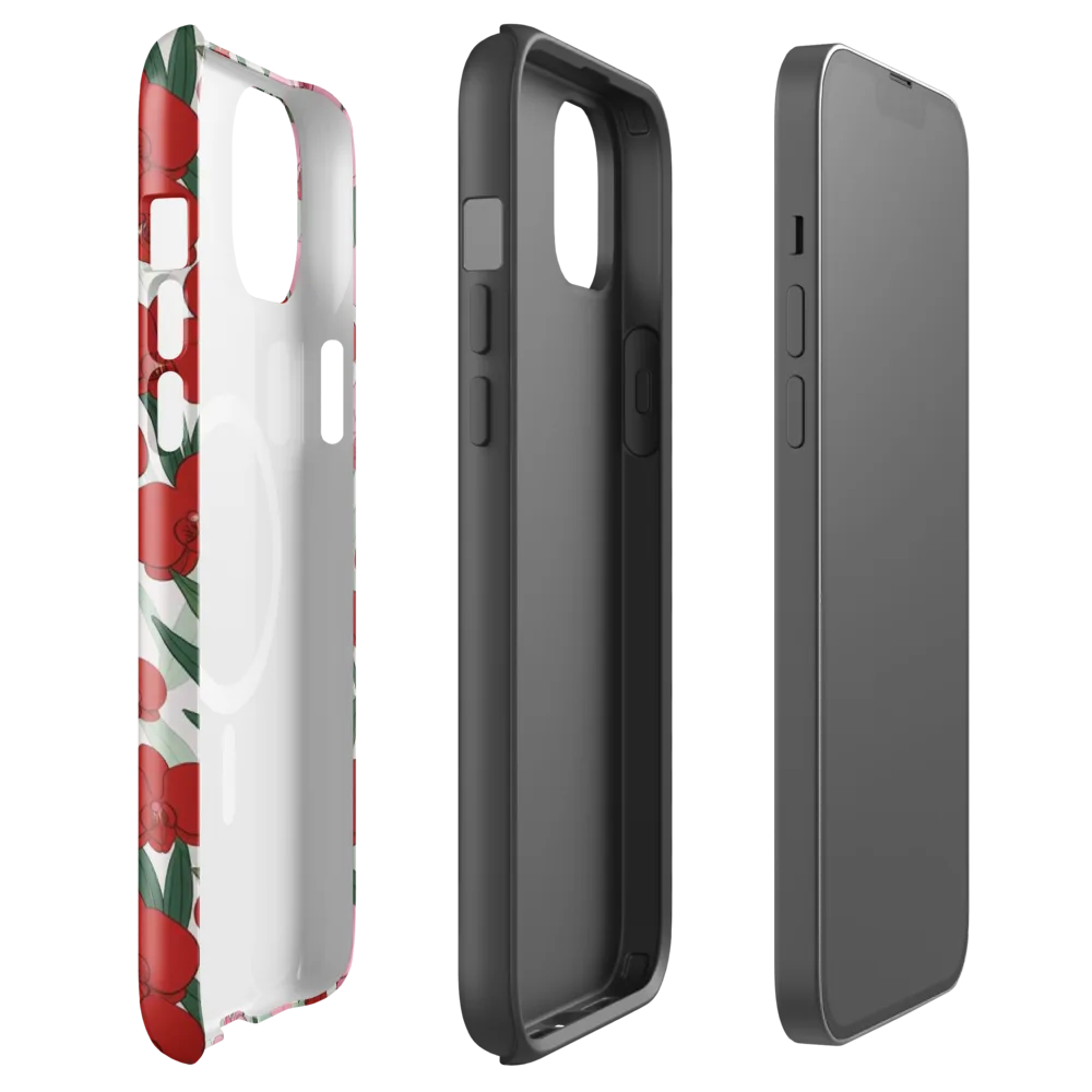 Crimson Orchid Garden on MagSafe Tough Case for iPhone® — Front