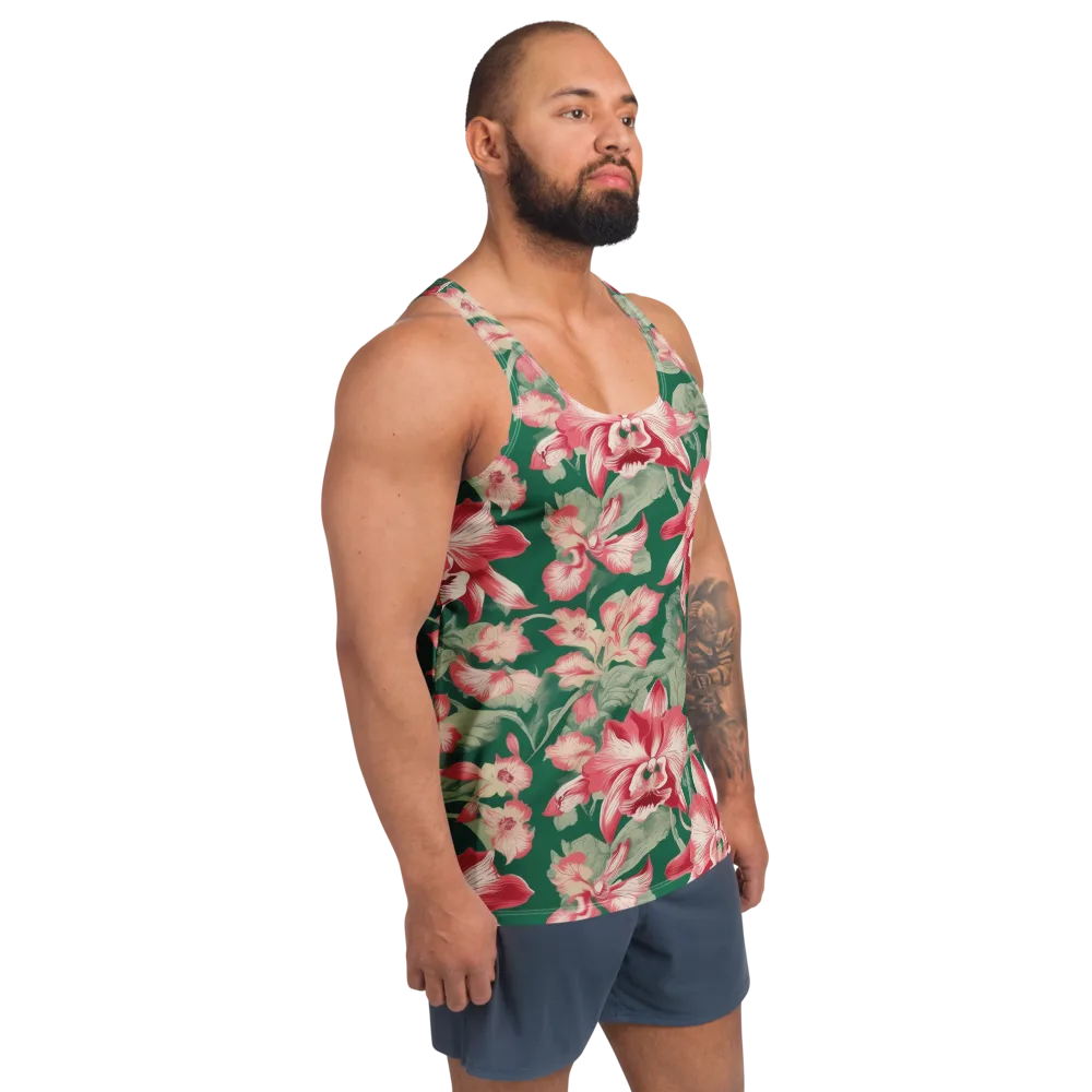Verdant Bloom on Men's Tank Top — Right Front