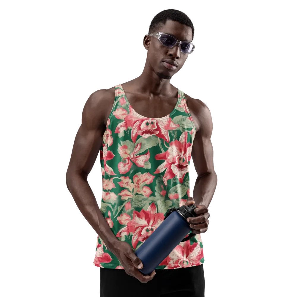 Verdant Bloom on Men's Tank Top — Front