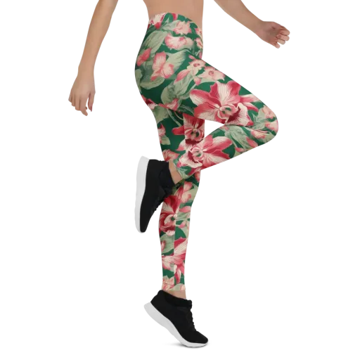 Verdant Bloom on a Leggings
