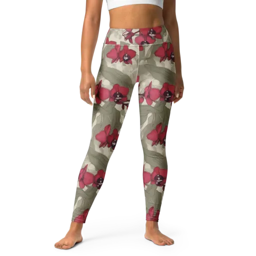 Orchid Nocturne on a Yoga Leggings