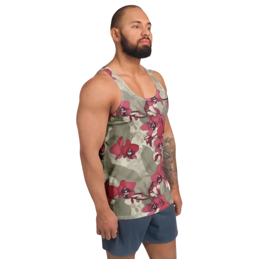 Orchid Nocturne on a Men's Tank Top