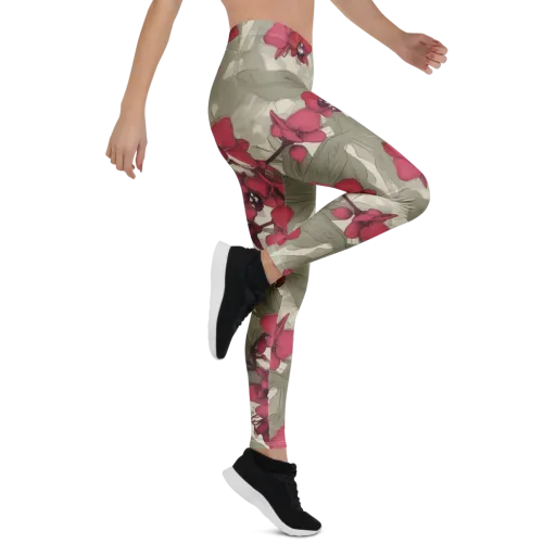 Orchid Nocturne on a Leggings