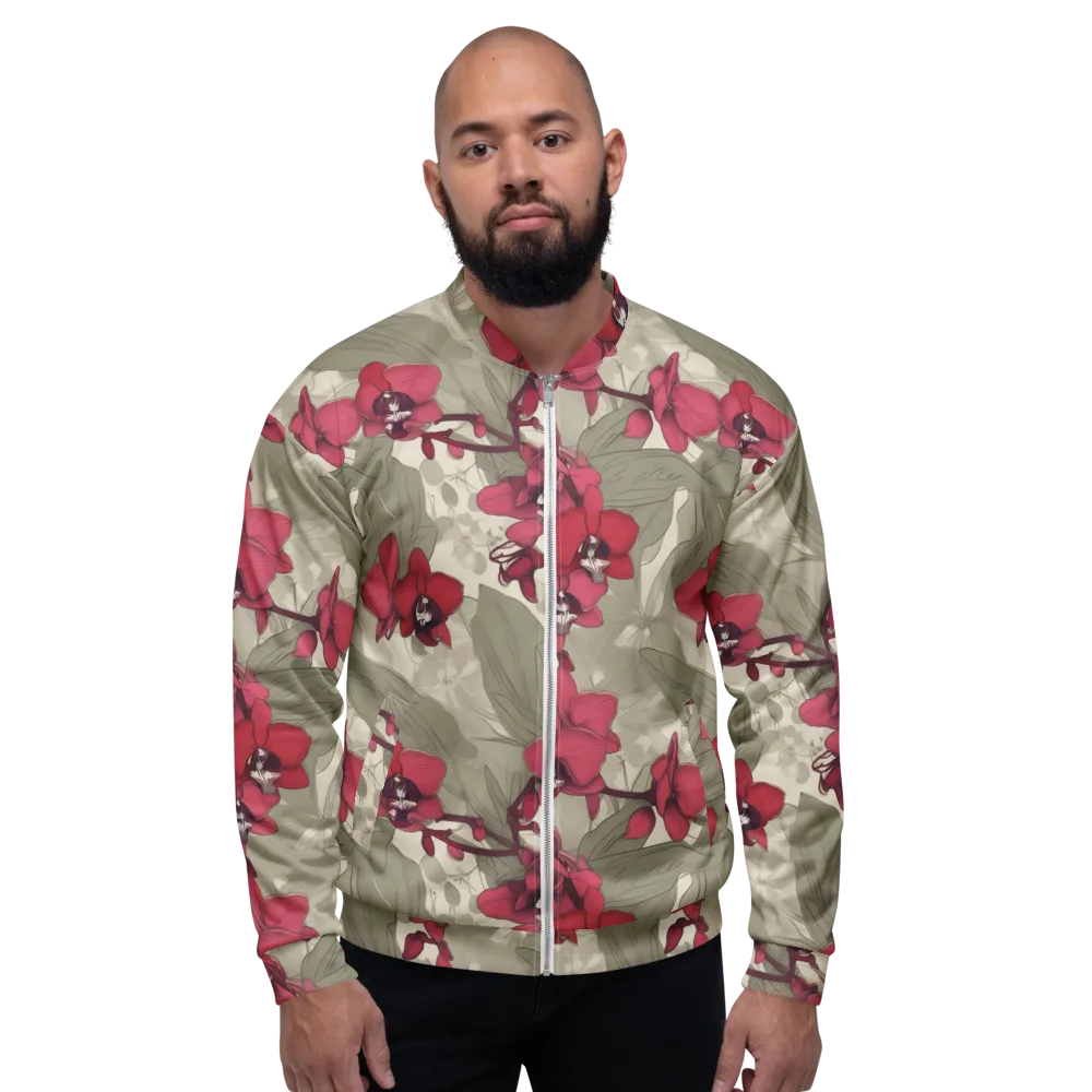 Orchid Nocturne on Bomber Jacket — Front