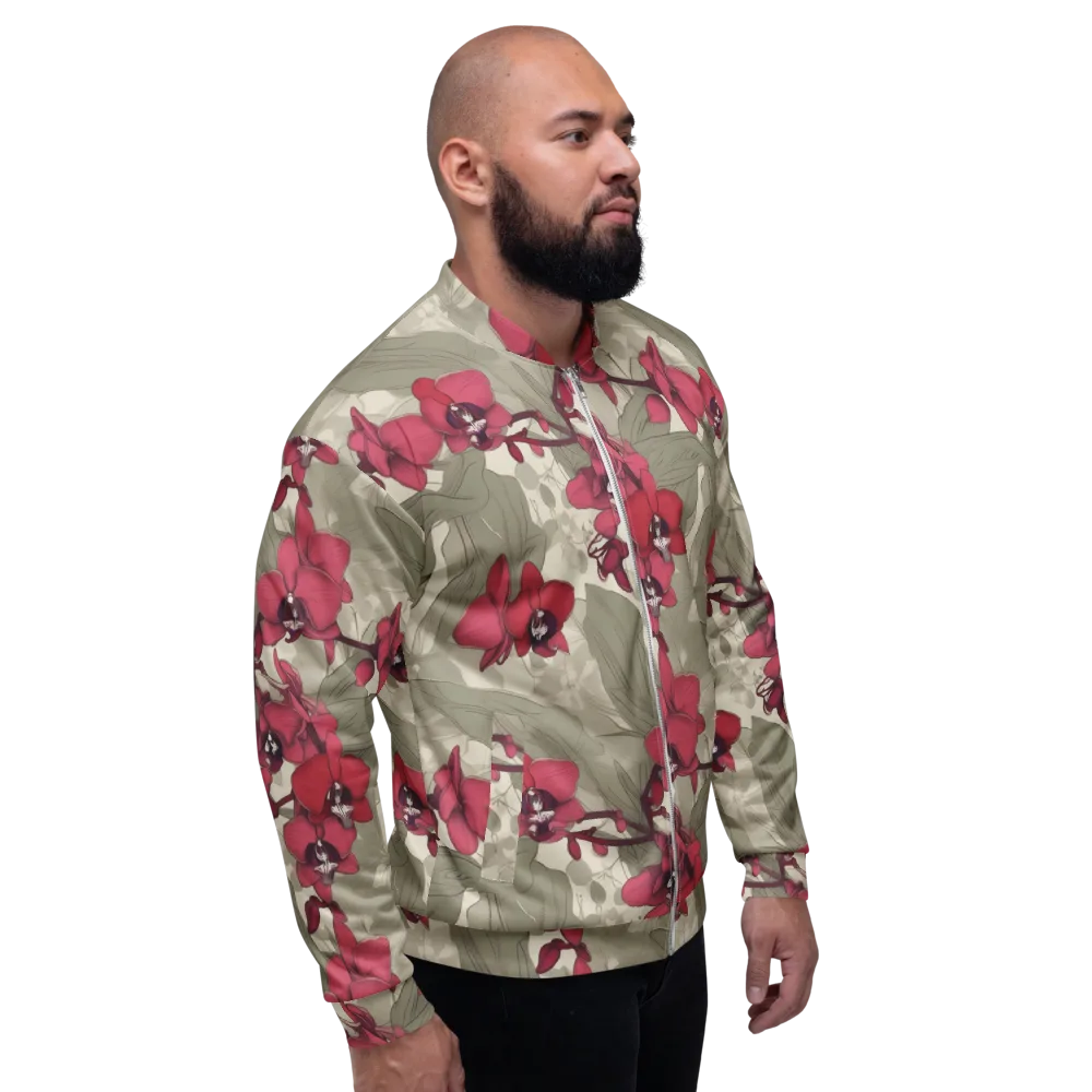 Orchid Nocturne on Bomber Jacket — Right