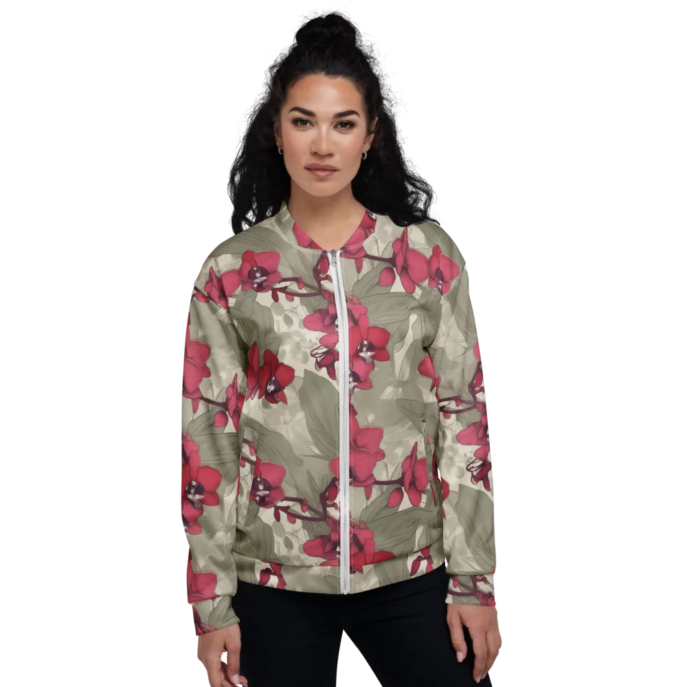 Orchid Nocturne on Bomber Jacket — Front