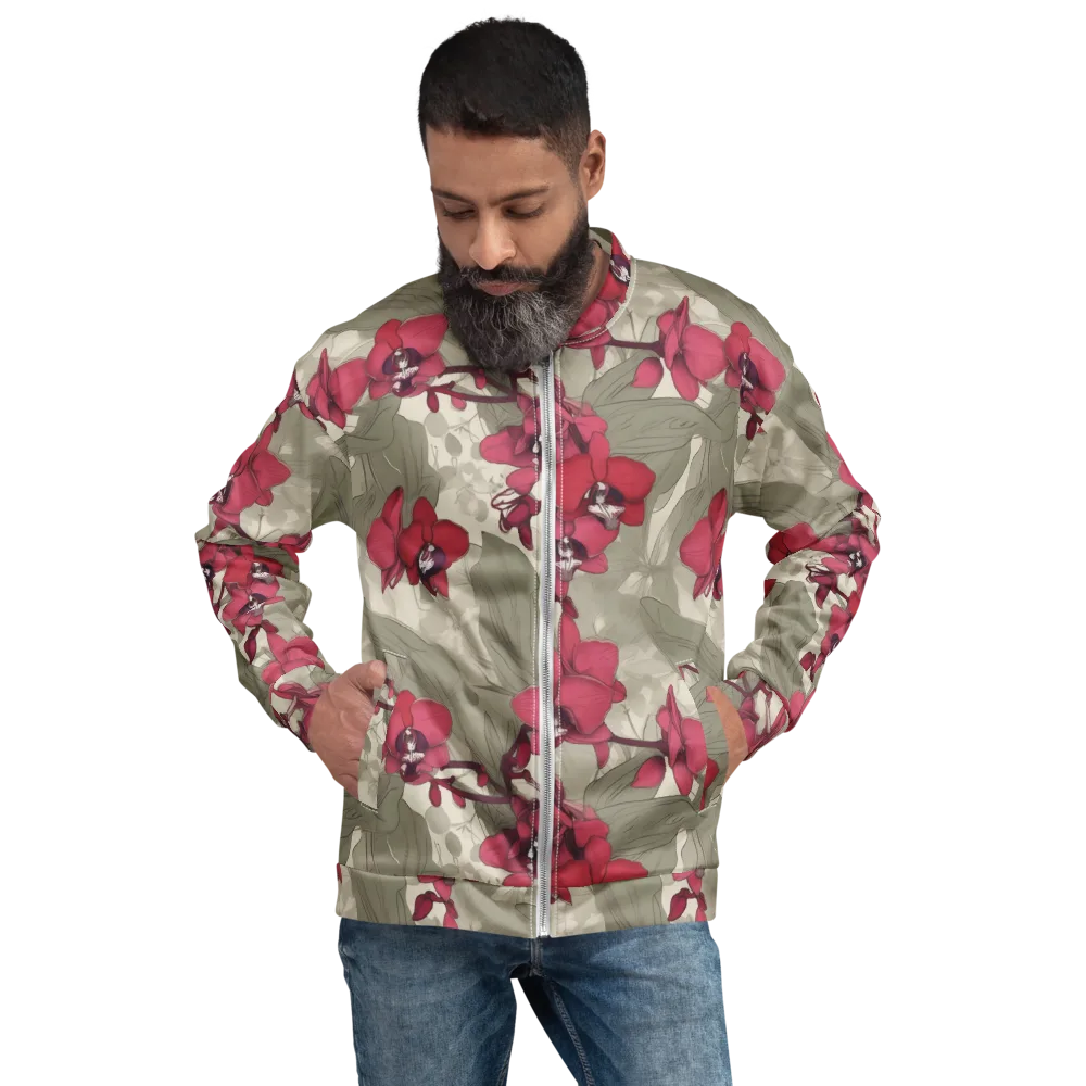 Orchid Nocturne on Bomber Jacket — Front