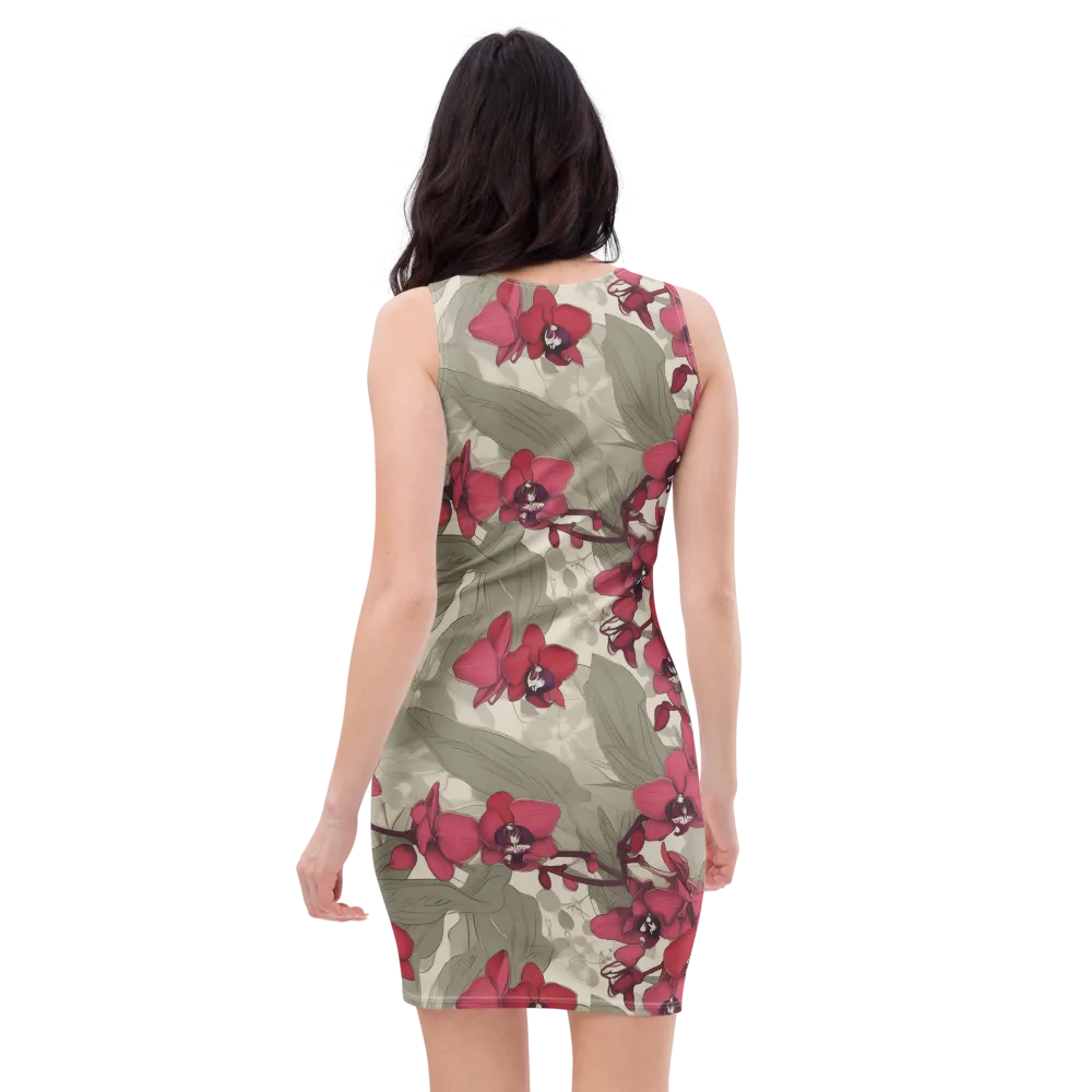 Orchid Nocturne on Bodycon Dress — Back