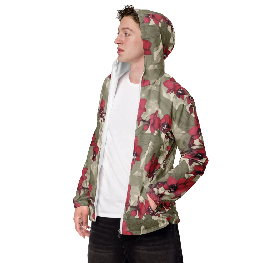 Orchid Nocturne on Men's Windbreaker — Left Front
