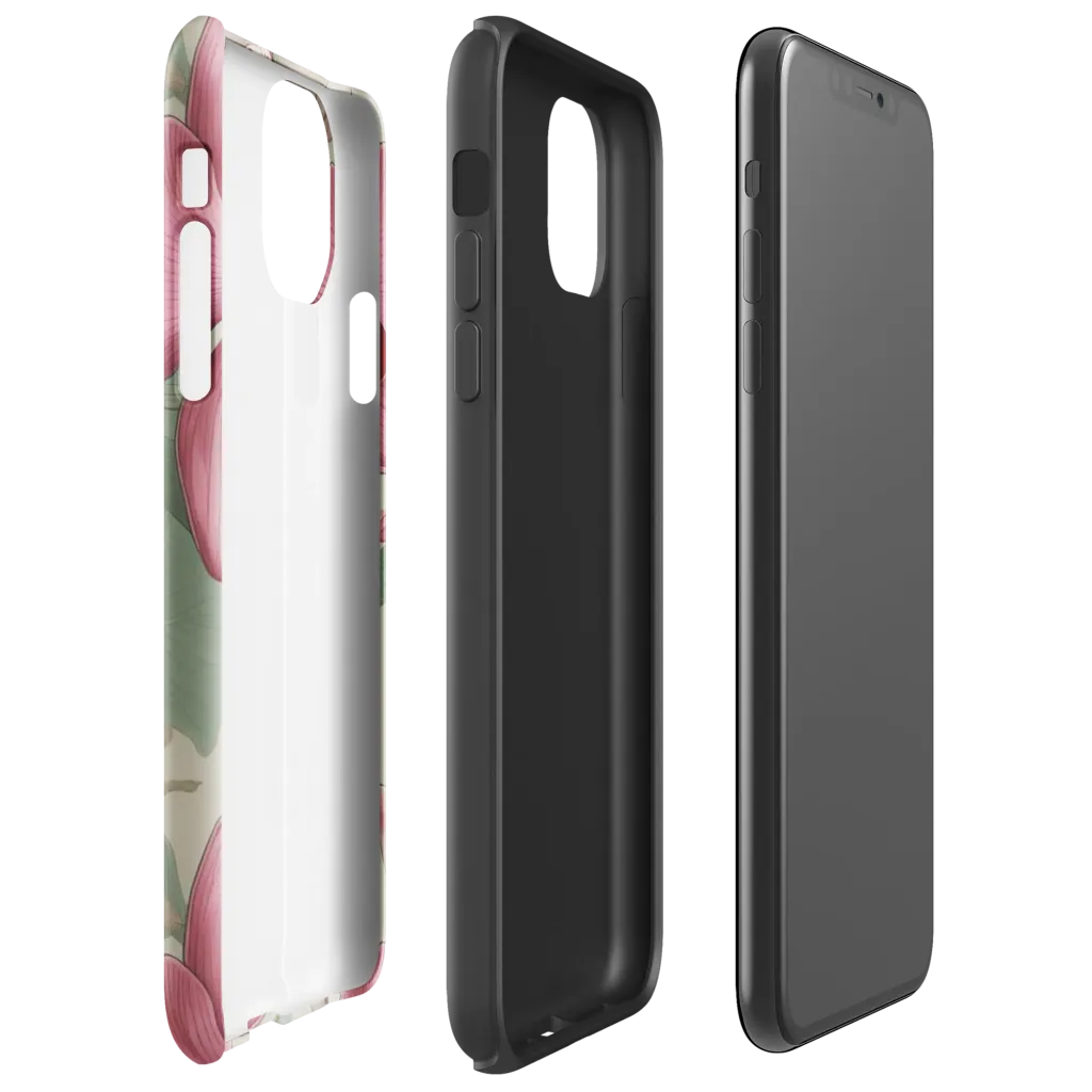 Orchid Herbarium on Tough Case for iPhone® — Right