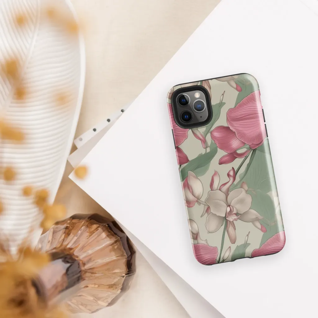 Orchid Herbarium on Tough Case for iPhone® — Front