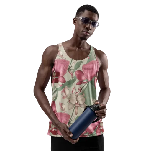 Orchid Herbarium on a Men's Tank Top