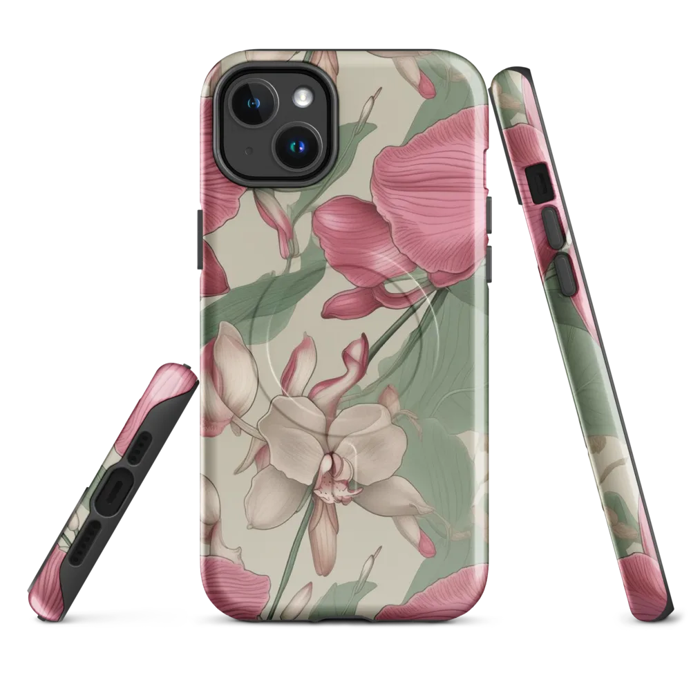 Orchid Herbarium on MagSafe Tough Case for iPhone® — Front