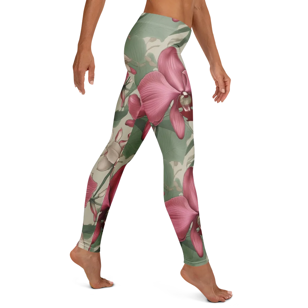 Orchid Herbarium on Leggings — Right